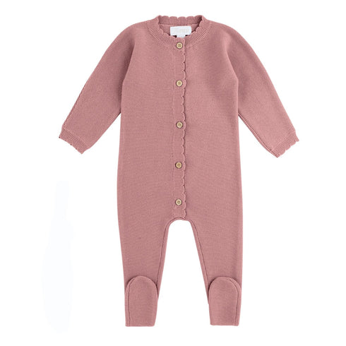ROMPP Wooden Button Knit Onesie 3 pc Set