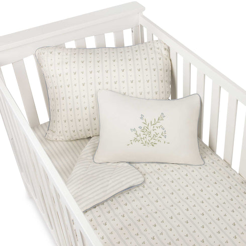 Elys & Co Linear Leaf Crib Set Boys