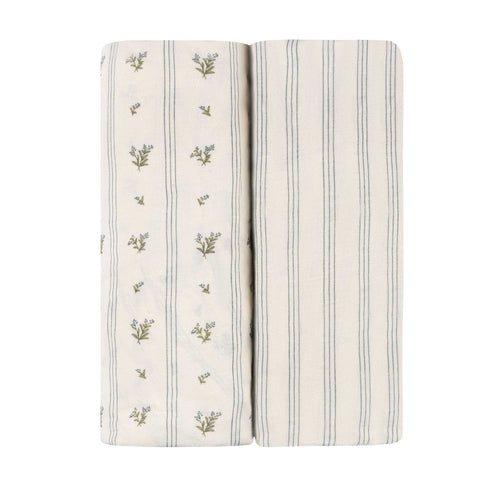 Elys & Co Linear Leaf Crib Set Boys