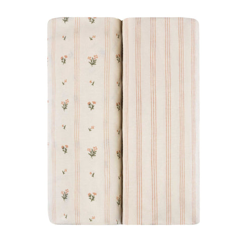 Elys & Co Linear Floral Crib Set Girl