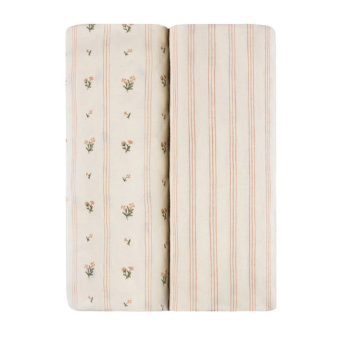 Ely's & Co Jersey Cotton Changing Pad Covers/Cradle Sheet Set
