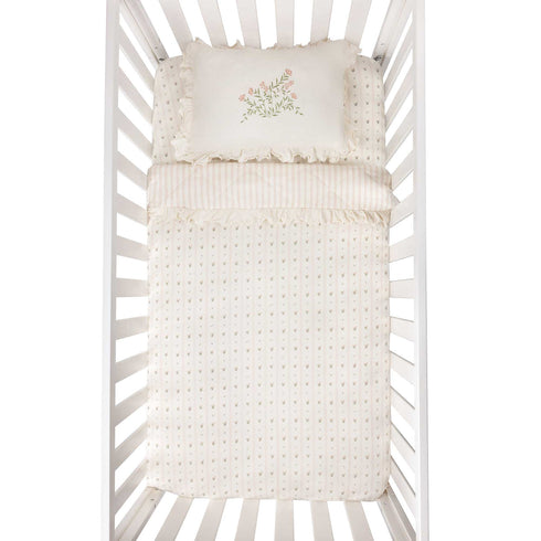 Elys & Co Linear Floral Crib Set Girl