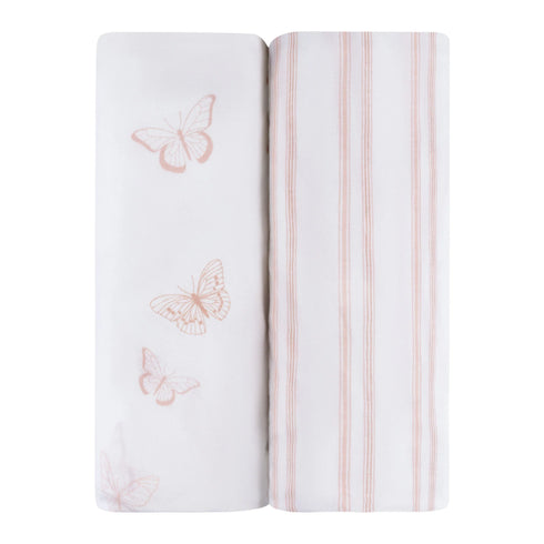 Ely's & Co Jersey Cotton Changing Pad Covers/Cradle Sheet Set