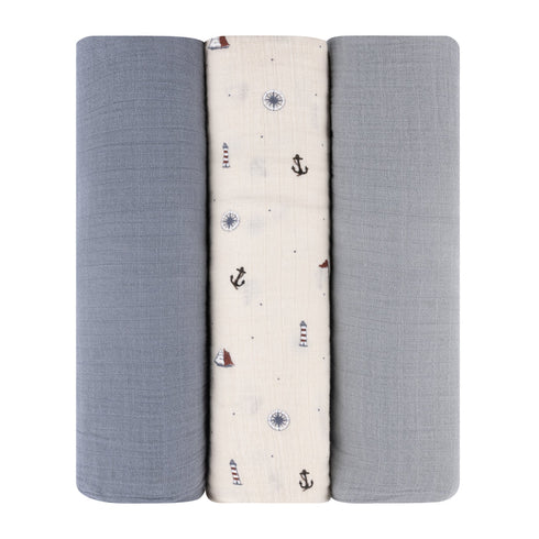 ELY`S & CO. Muslin Swaddle Blankets 3 Pack