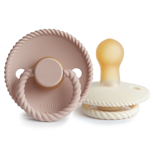Frigg Rope Natural Rubber Baby Pacifier | 2-Pack