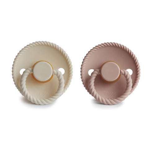 Frigg Rope Natural Rubber Baby Pacifier | 2-Pack