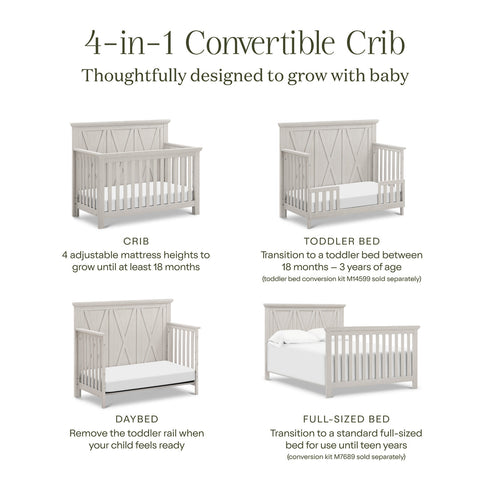 Franklin & Ben Emory Farmhouse 4-in-1 Convertible Crib