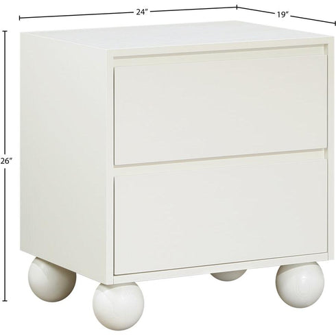 Meridian Furniture Kent Ash Wood Nightstand