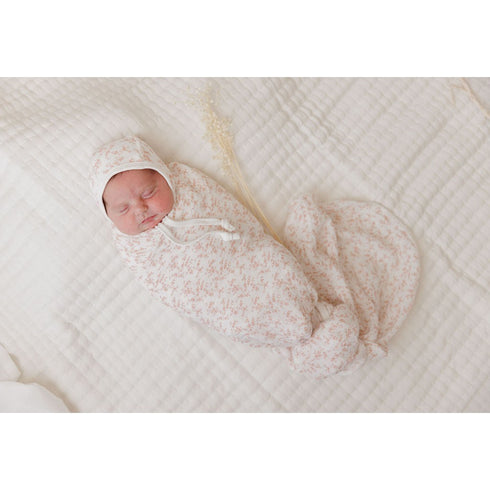 Elys & Co Velour Vine Pattern Collection Swaddle Girls