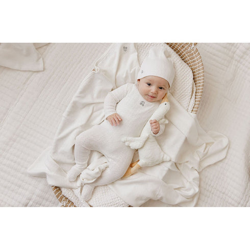 Elys & Co Organic Embroidered Cherry Pointelle Collection Blanket Boys