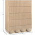 Meridian Furniture Scallop Oak Veneer 5 Drawer Chest