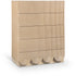 Meridian Furniture Scallop Oak Veneer 5 Drawer Chest