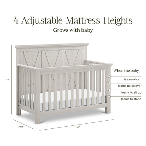 Franklin & Ben Emory Farmhouse 4-in-1 Convertible Crib