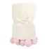 Elegant Baby Pom Trim Fleece Baby Blanket