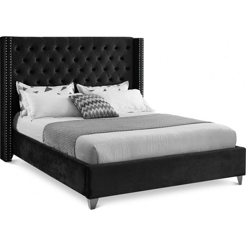 Meridian Furniture Aiden Velvet Bed