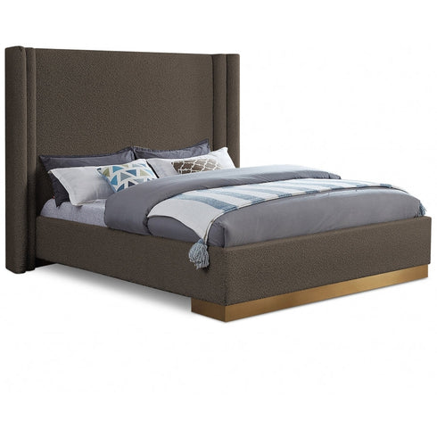 Meridian Furniture Halton Boucle Fabric Bed