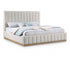 Meridian Furniture Lucia Linen Textured Fabric Bed