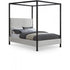Meridian Furniture James Linen Textured Fabric Bed
