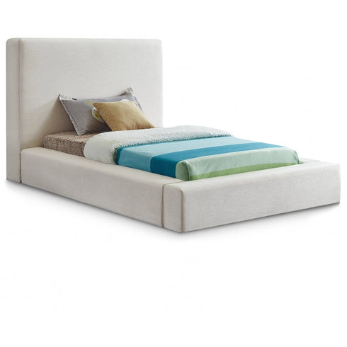 Meridian Furniture Devin Linen Textured Fabric Bed
