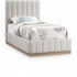 Meridian Furniture Lucia Linen Textured Fabric Bed