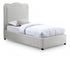 Meridian Furniture Felix Linen Textured Fabric Bed