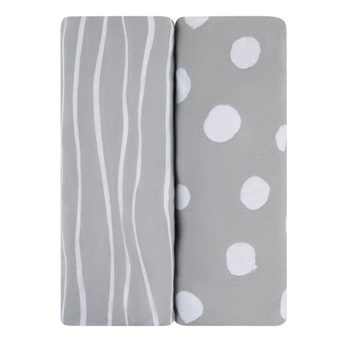 Ely's & Co Jersey Cotton Changing Pad Covers/Cradle Sheet Set