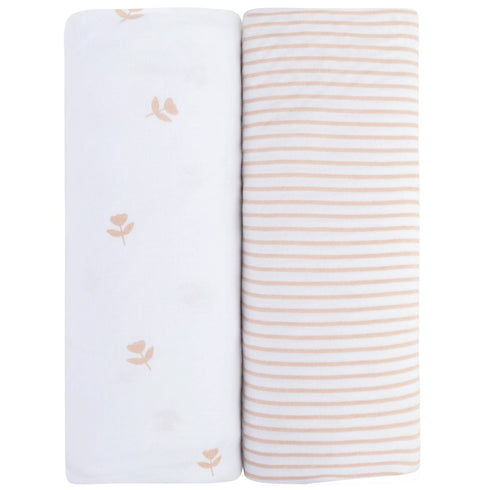 Ely's & Co Jersey Cotton Changing Pad Covers/Cradle Sheet Set