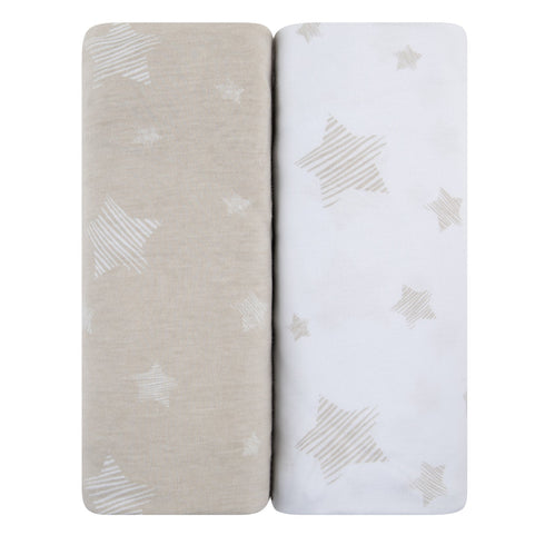 Ely's & Co Jersey Cotton Changing Pad Covers/Cradle Sheet Set