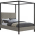 Meridian Furniture James Linen Textured Fabric Bed