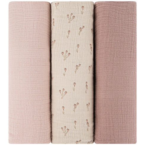 ELY`S & CO. Muslin Swaddle Blankets 3 Pack