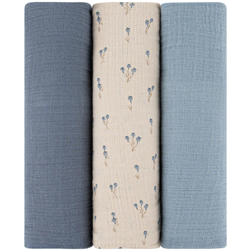 ELY`S & CO. Muslin Swaddle Blankets 3 Pack