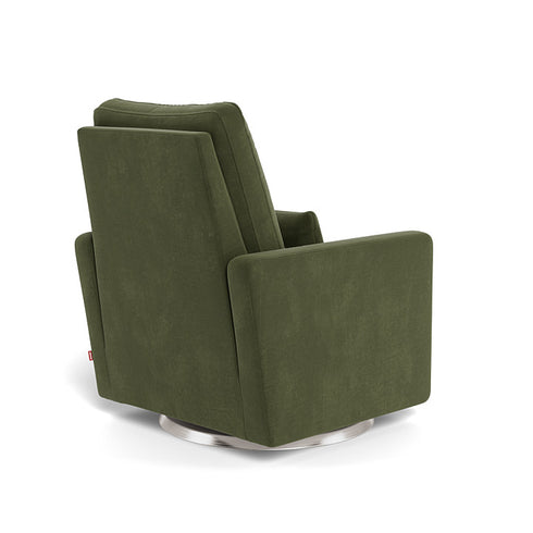 Monte Design Matera Glider Recliner Performance Velvet, Brushed Cotton Linen