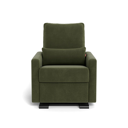 Monte Design Matera Glider Recliner Performance Velvet, Brushed Cotton Linen