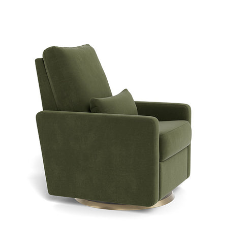 Monte Design Matera Glider Recliner Performance Velvet, Brushed Cotton Linen