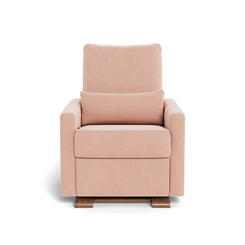 Monte Design Matera Glider Recliner Performance Velvet, Brushed Cotton Linen
