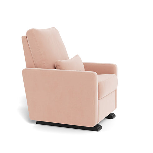 Monte Design Matera Glider Recliner Performance Velvet, Brushed Cotton Linen