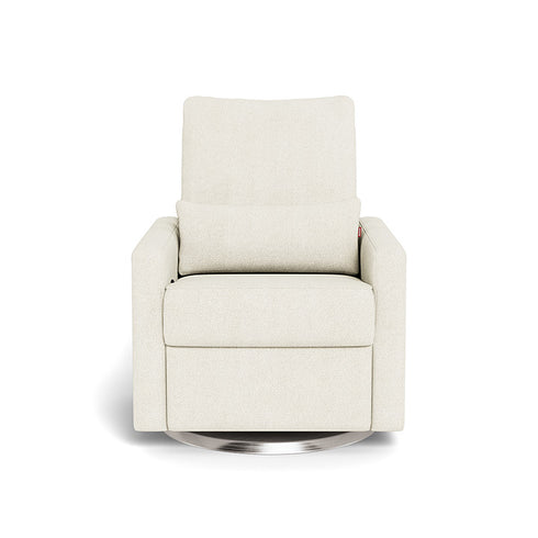 Monte Design Matera Glider Recliner Performance Velvet, Brushed Cotton Linen