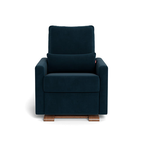 Monte Design Matera Glider Recliner Performance Velvet, Brushed Cotton Linen