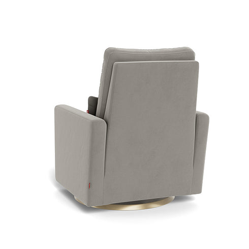 Monte Design Matera Glider Recliner Performance Velvet, Brushed Cotton Linen