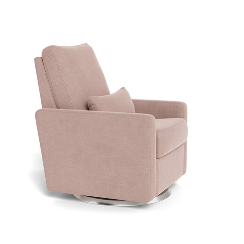 Monte Design Matera Glider Recliner Performance Velvet, Brushed Cotton Linen