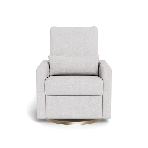 Monte Design Matera Glider Recliner Performance Velvet, Brushed Cotton Linen