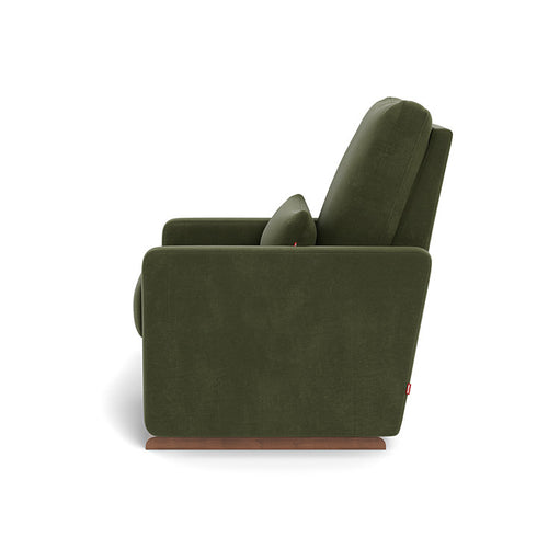 Monte Design Matera Glider Recliner Performance Velvet, Brushed Cotton Linen
