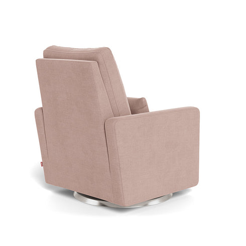 Monte Design Matera Glider Recliner Performance Velvet, Brushed Cotton Linen