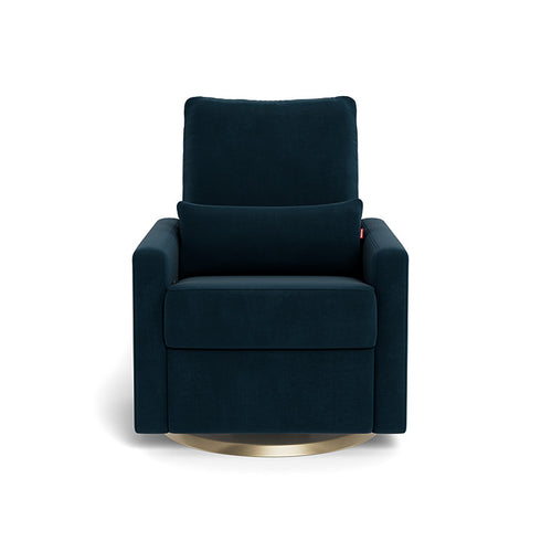 Monte Design Matera Glider Recliner Performance Velvet, Brushed Cotton Linen