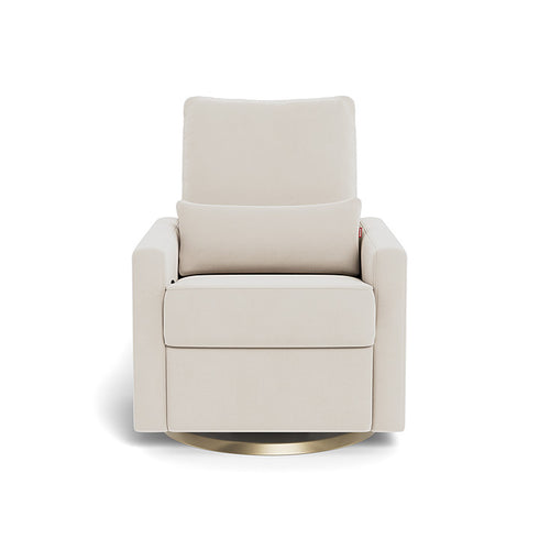 Monte Design Matera Glider Recliner Performance Velvet, Brushed Cotton Linen