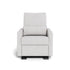 Monte Design Matera Glider Recliner Performance Velvet, Brushed Cotton Linen