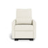 Monte Design Matera Glider Recliner Performance Velvet, Brushed Cotton Linen