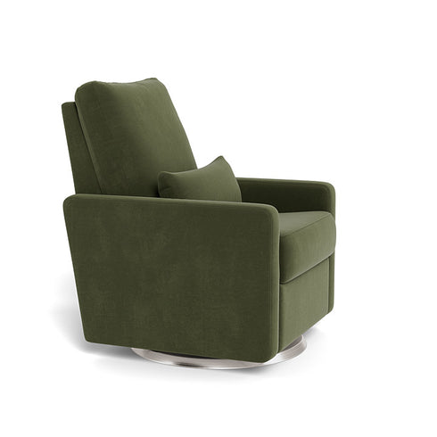 Monte Design Matera Glider Recliner Performance Velvet, Brushed Cotton Linen