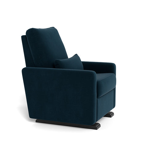 Monte Design Matera Glider Recliner Performance Velvet, Brushed Cotton Linen