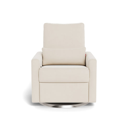 Monte Design Matera Glider Recliner Performance Velvet, Brushed Cotton Linen